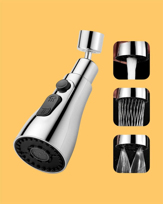 Multi-Spray Kitchen Sink Faucet | 3 Modes Water Flow | Stainless Steel Chrome Tap